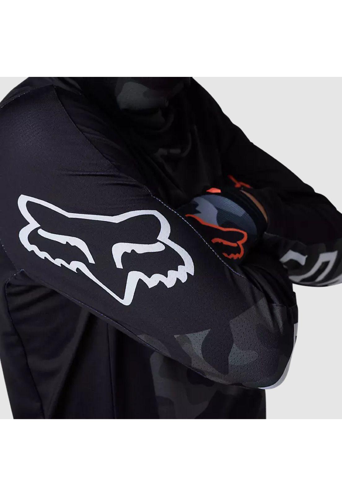 Polera Moto Niño Ranger Drive Krux SXS Con Cuello Negro Camo Fox-8