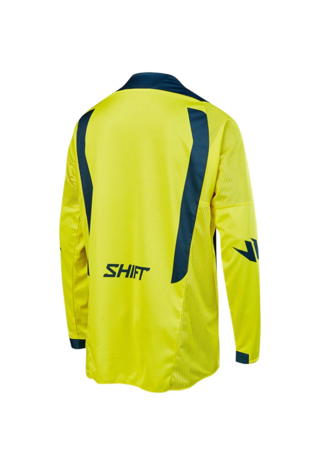Polera Moto Black Mainline Amarillo Azul Shift-2
