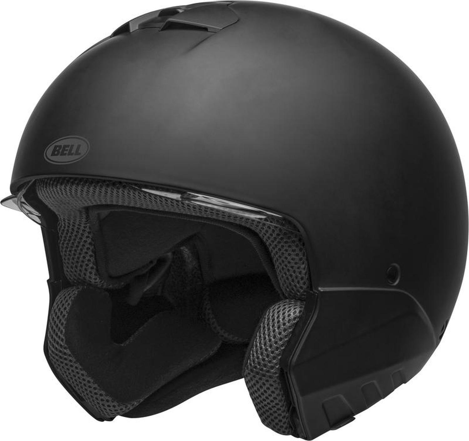Casco Moto Calle Broozer Negro Mate Certificado QR Bell-0