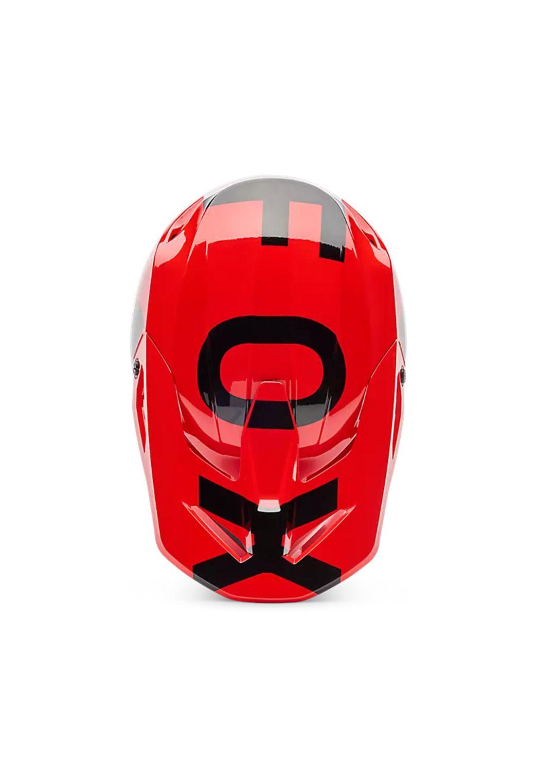Casco Moto V1 Shield Rojo Fox-3