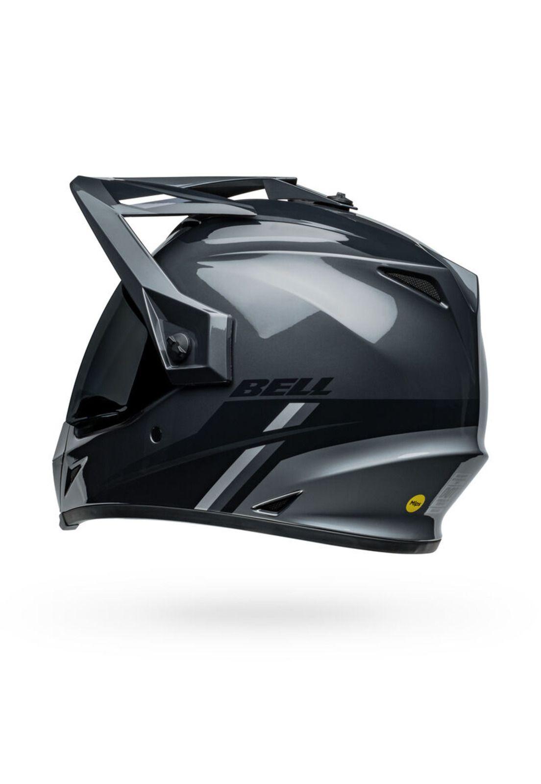 Casco Moto Calle MX-9 Adventure Mips Alpine Certificado QR Gris Carbon Bell-4