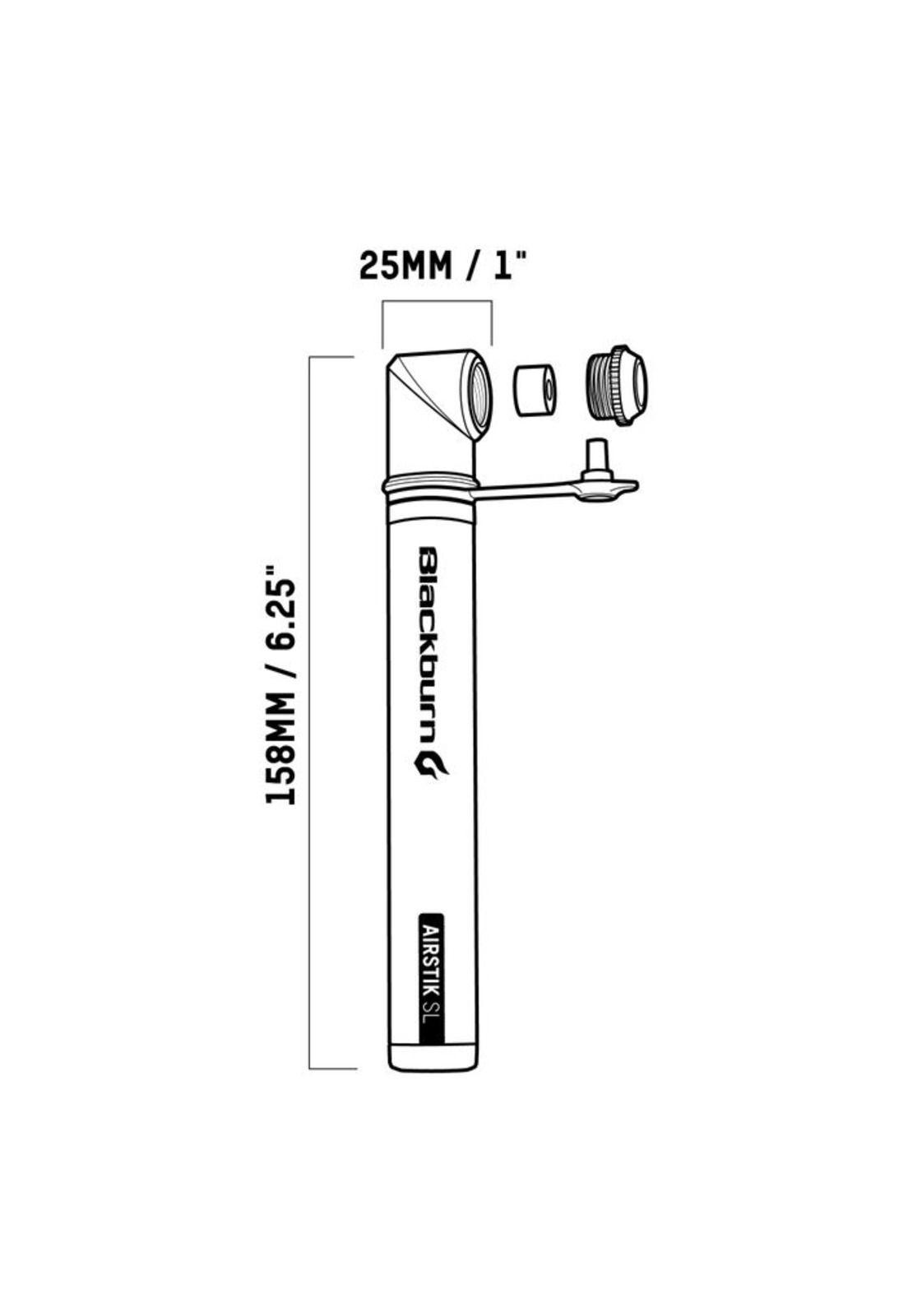 Bombín Bicicleta Airstik Negro Blackburn-3