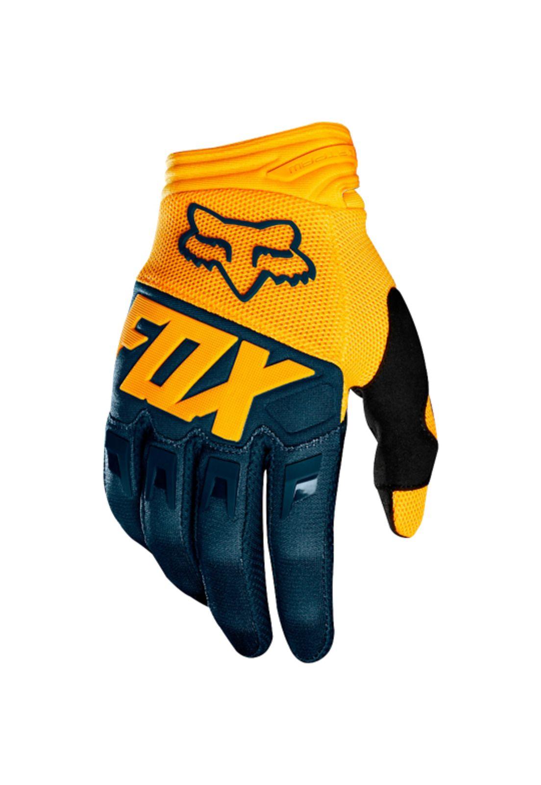 Guantes Moto Dirtpaw Azul Amarillo Fox-0