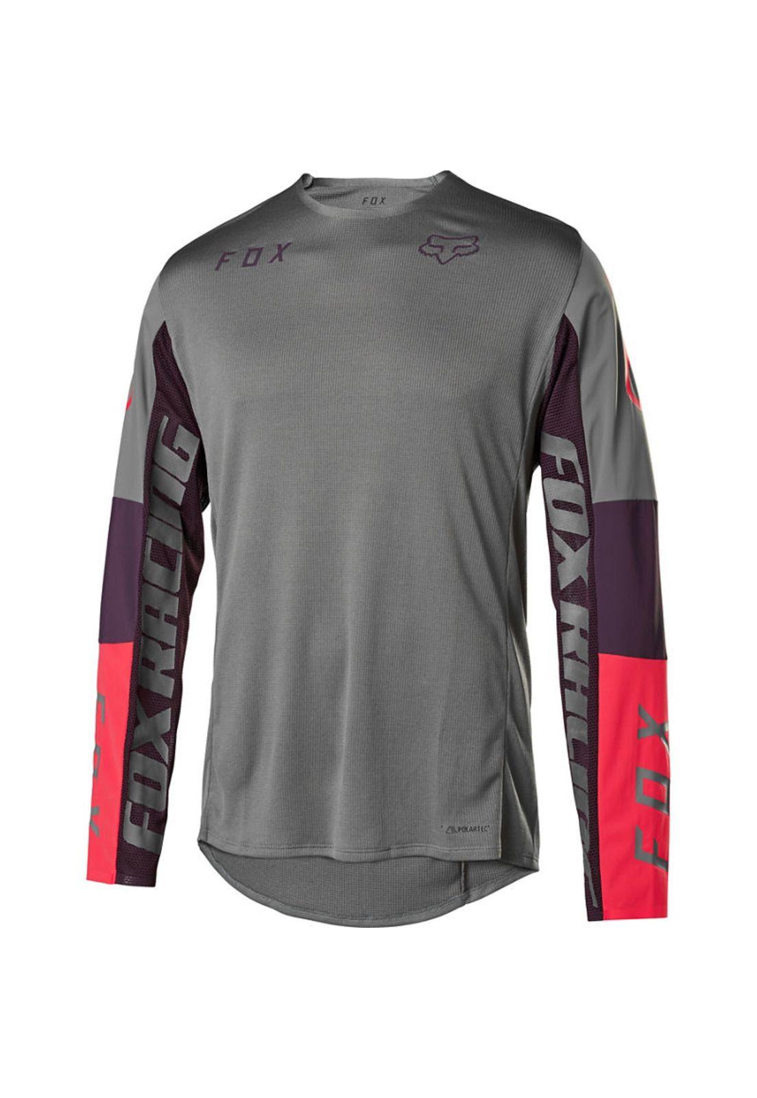Polera Bicicleta Flexair Ls Delta Honr Gris Fox-0
