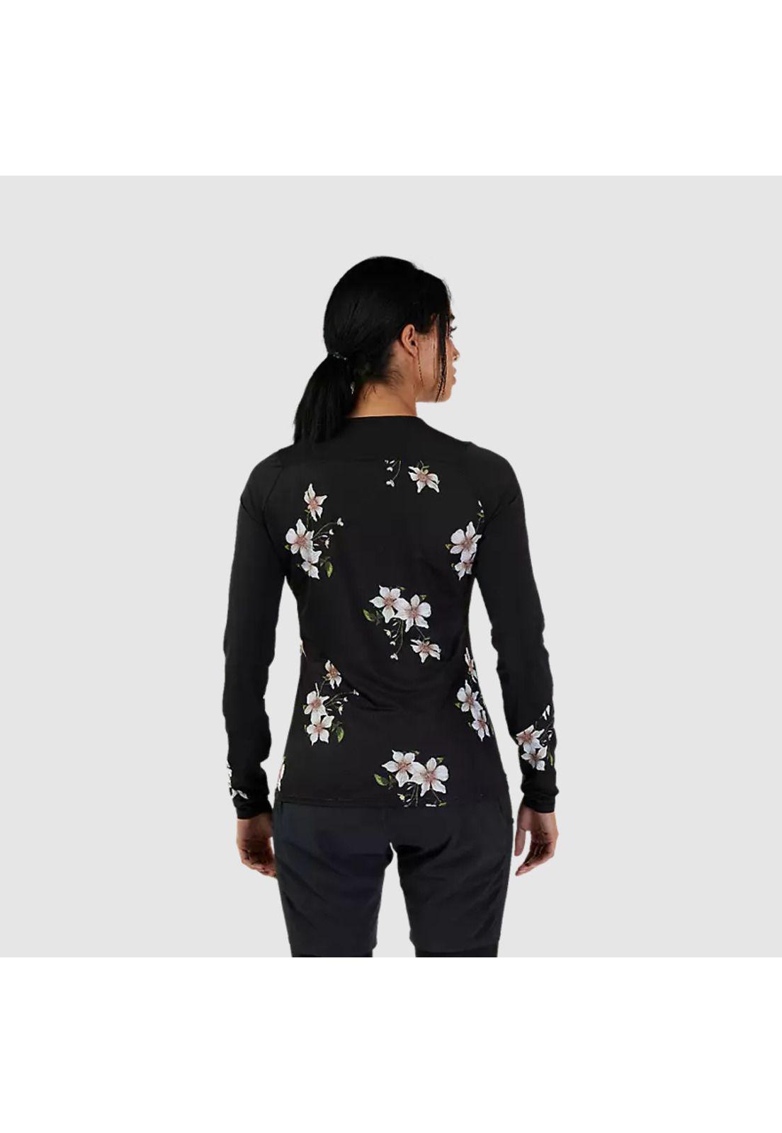 Polera Bicicleta Mujer Flexair Ascent Dogwood Manga Larga Negro Fox -2