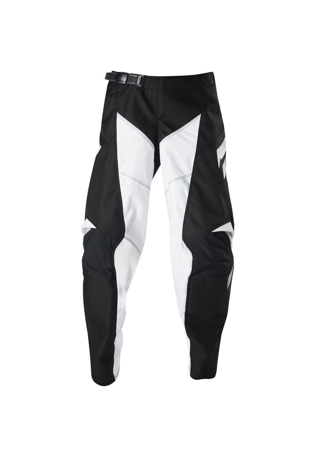 Pantalon Moto Niño White Race Negro/Blanco Shift-0