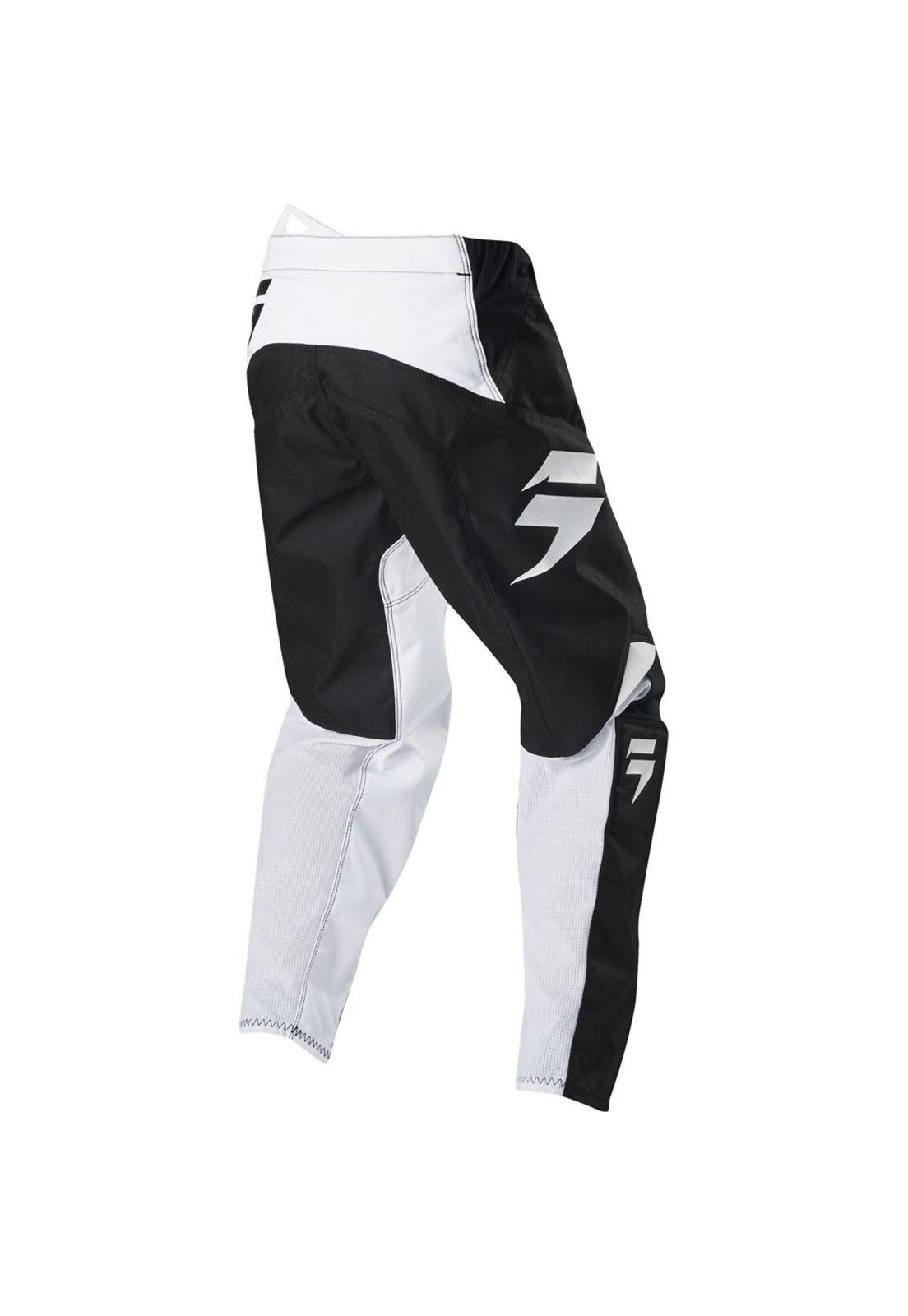 Pantalon Moto Niño White Race Negro/Blanco Shift-1