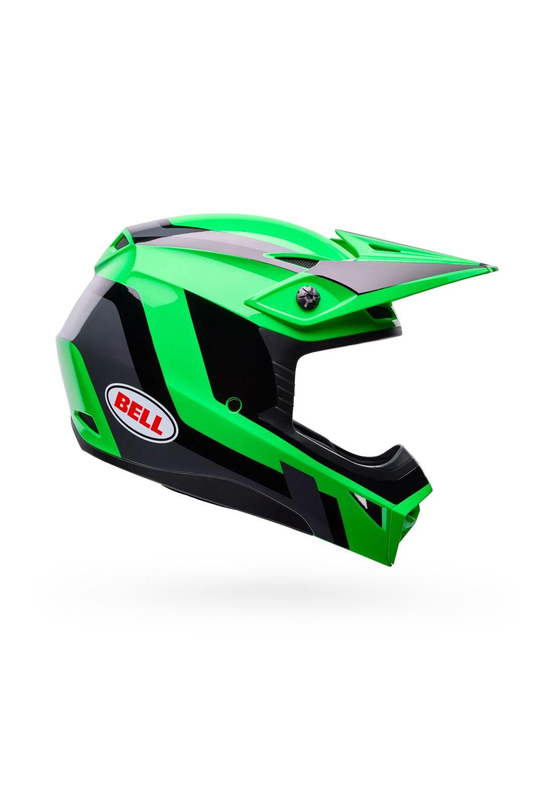Casco Moto MX-10 Mips Dyno Verde/Negro Bell-0