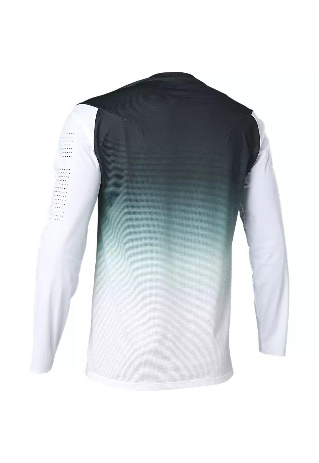 Polera Bicicleta Manga Larga Flexair Race Spec Azul/Blanco Fox-1