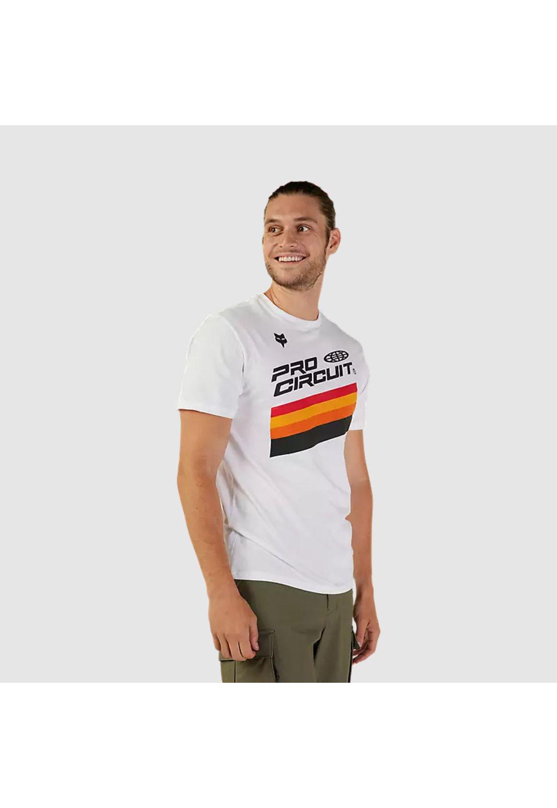 Polera Lifestyle Pro Circuit Blanco Fox-3