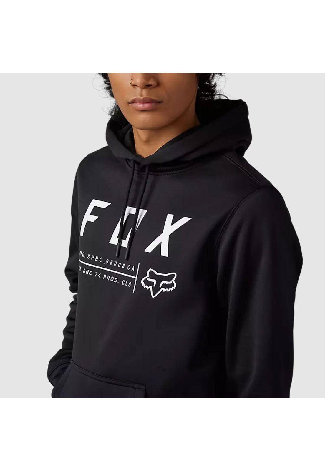 Poleron Lifestyle Non Stop con Capucha Negro Fox -3