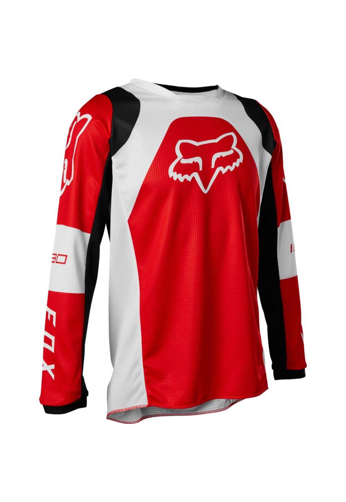 Polera Moto Niño 180 Lux Rojo Fox-0