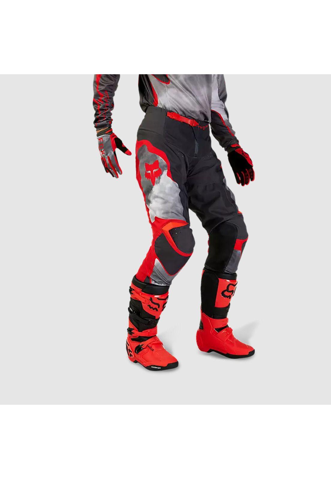 Pantalon Moto 180 Atlas Gris/Rojo Fox-3