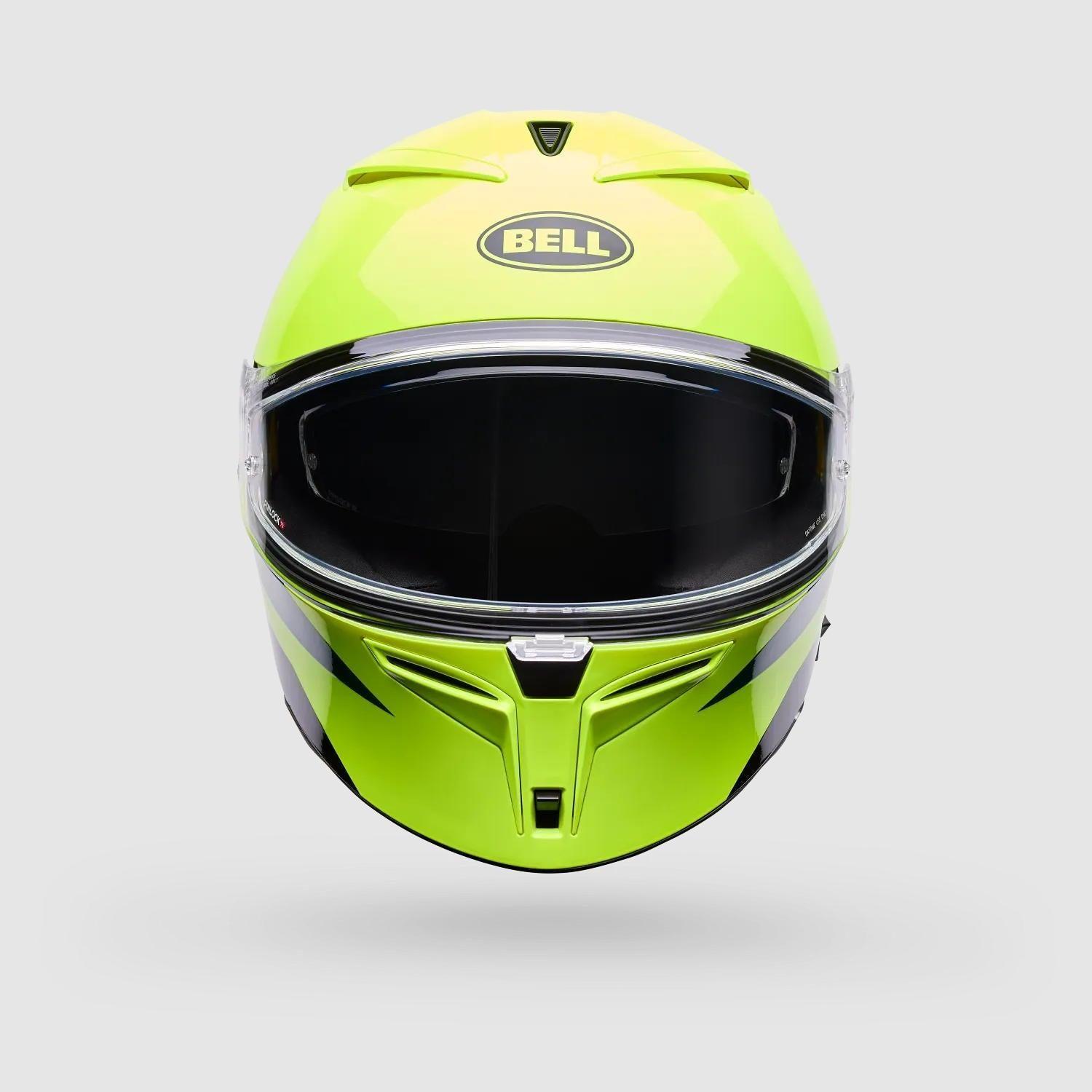 Casco Moto Calle Lithium Flip Amarillo Bell-1