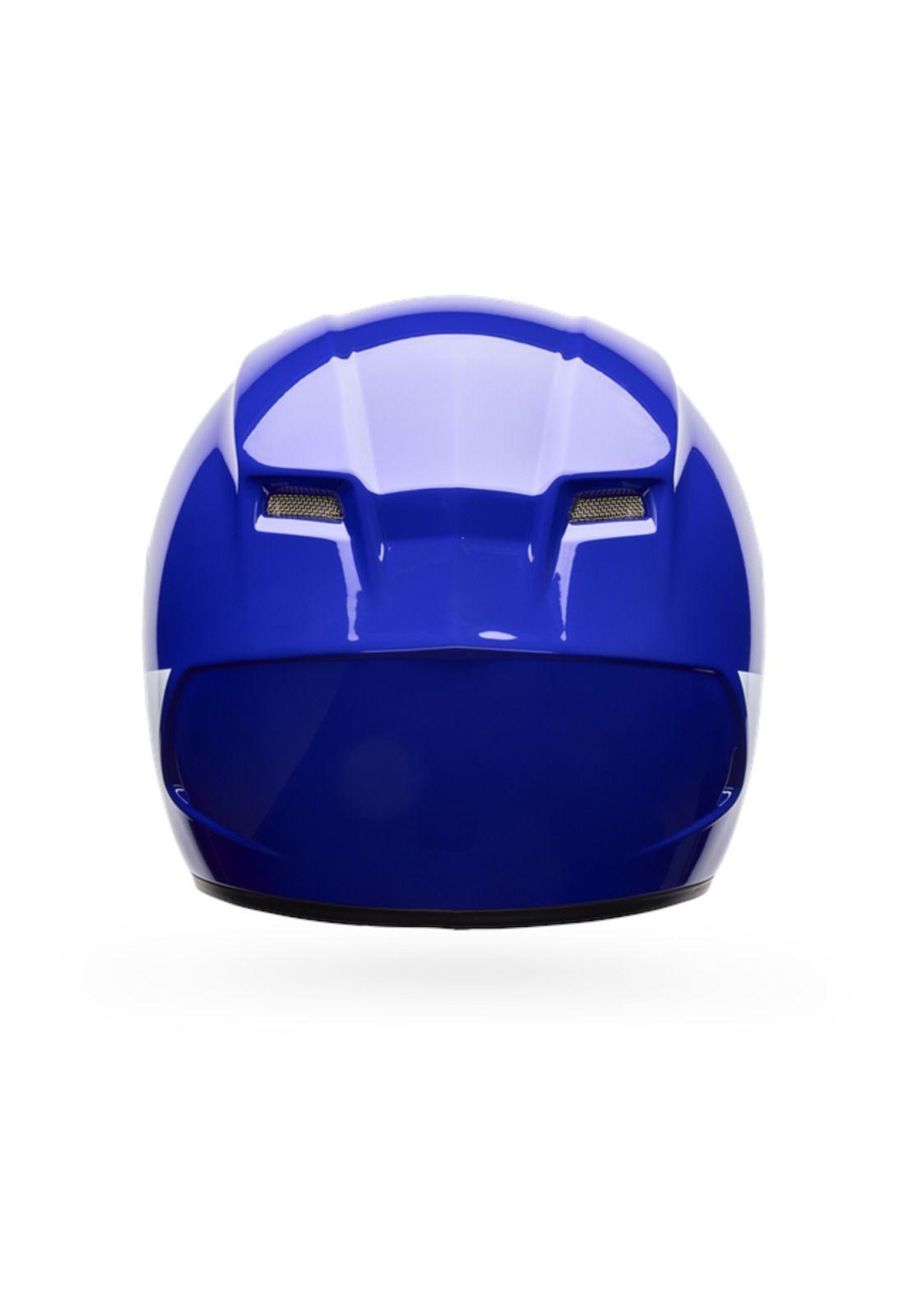 Casco Moto Calle Qualifier Clip Azul Certificado QR Bell-3