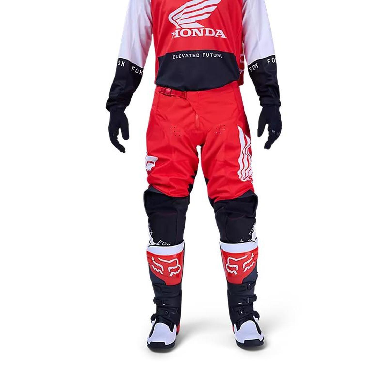 Pantalon Moto 180 Honda Rojo Fox-2