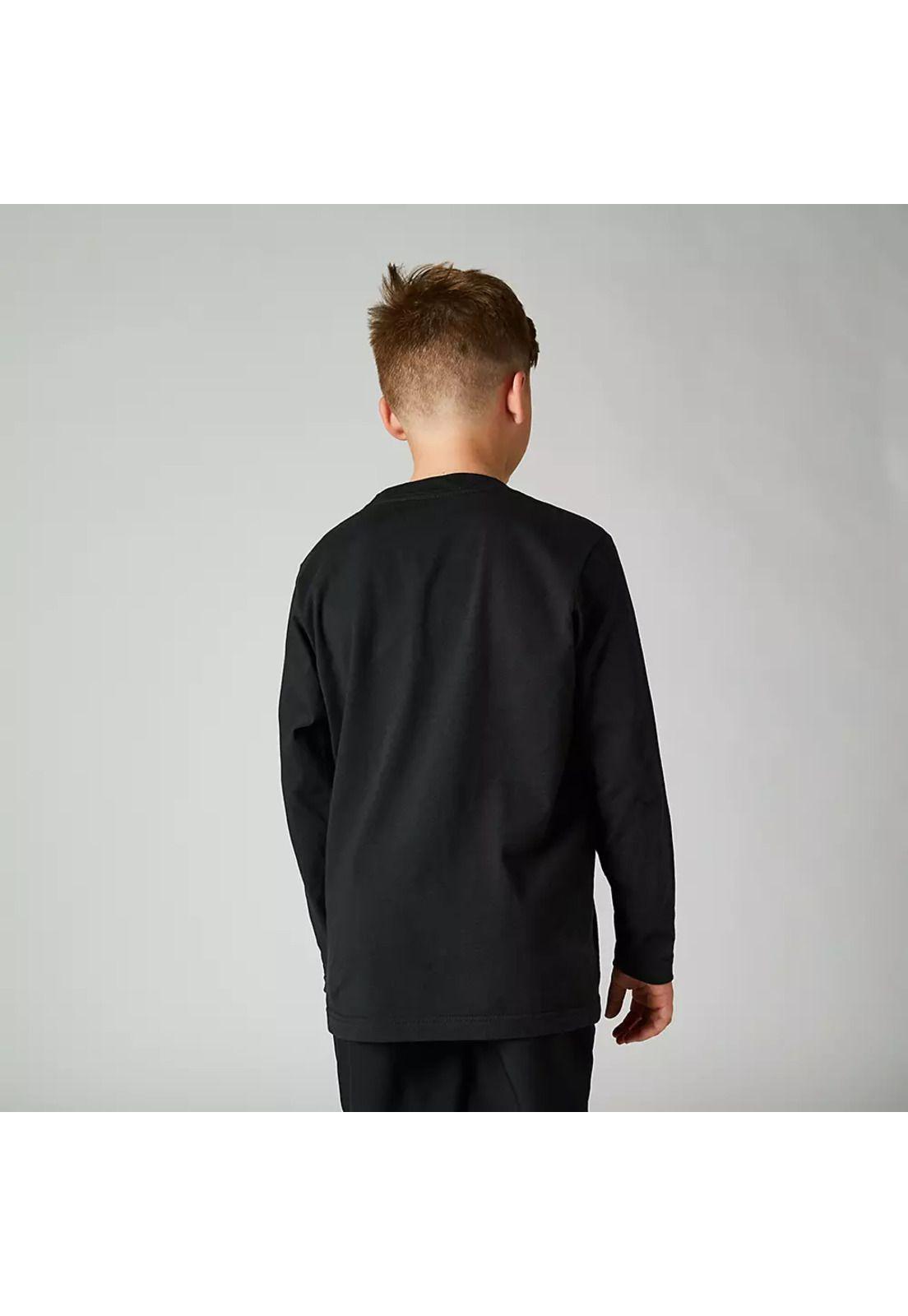 Polera Lifestyle Niño RKANE Mangla Larga Negro Fox-1