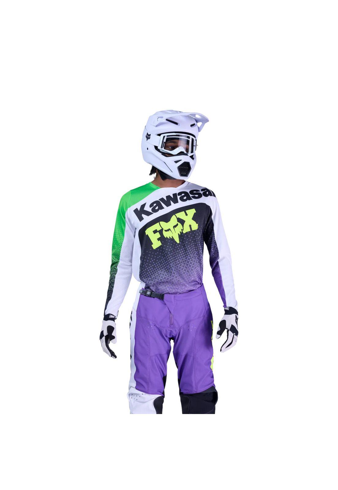Polera Moto Kawasaki 180 Morado Fox-2