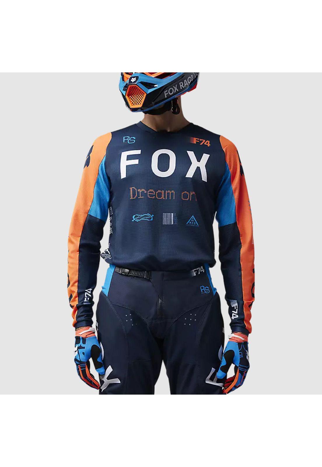 Polera Moto 180 Race Spec Azul Marino Fox-2