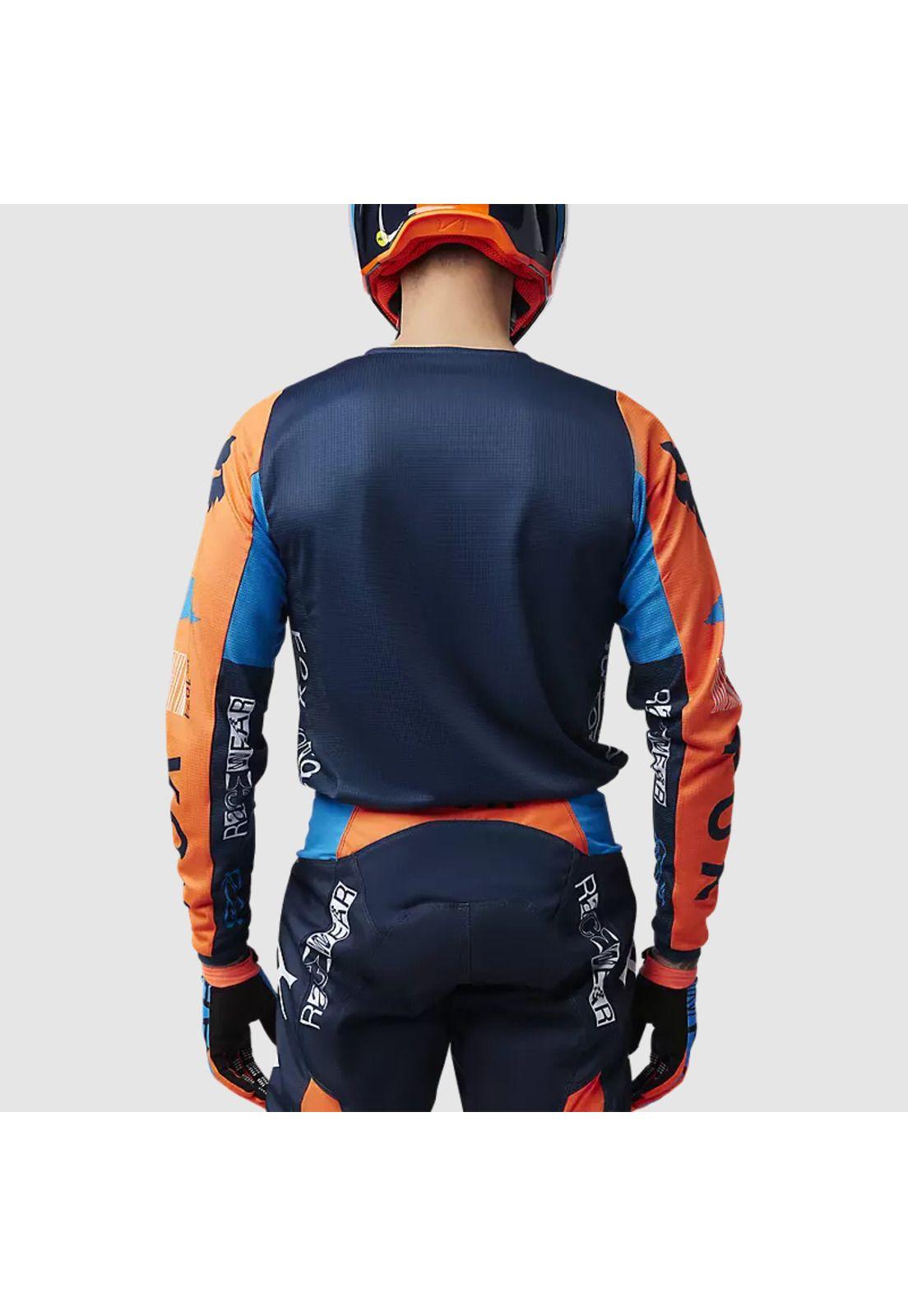 Polera Moto 180 Race Spec Azul Marino Fox-3
