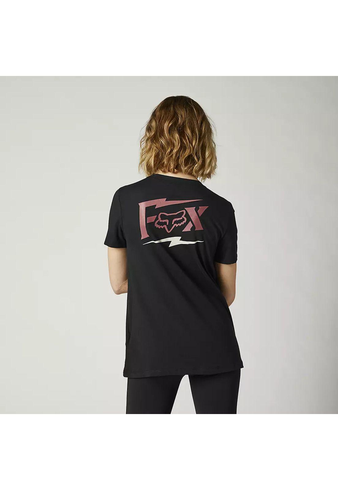 Polera Lifestyle Mujer Pushin Dirt Negro Fox-1