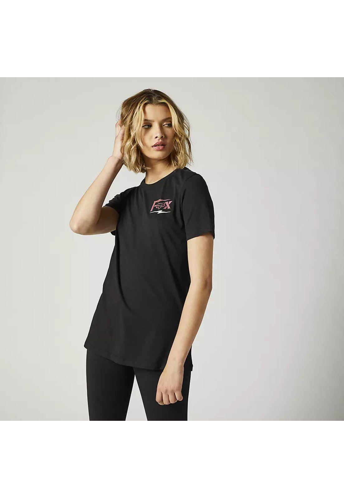 Polera Lifestyle Mujer Pushin Dirt Negro Fox-2