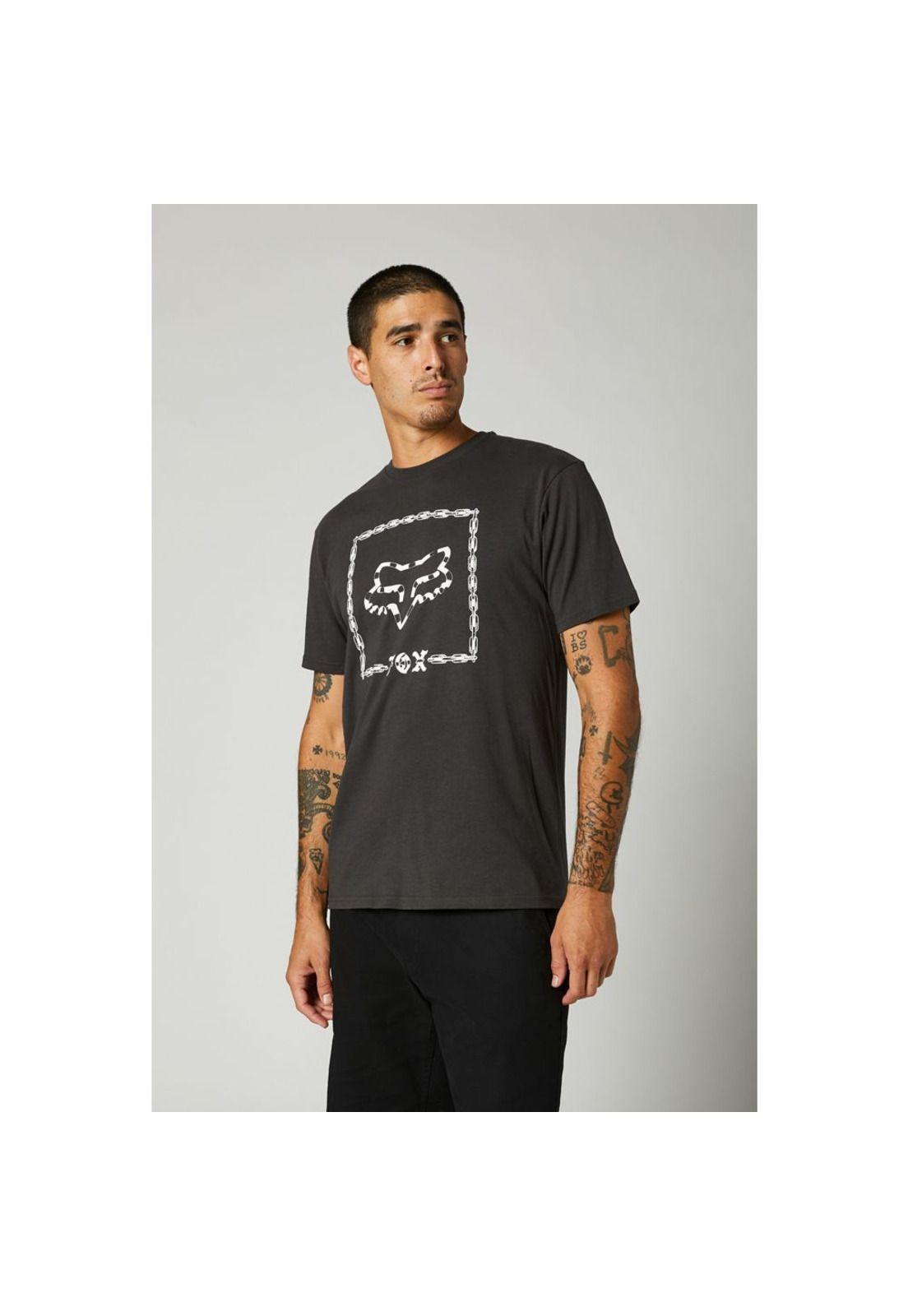 Polera Lifestyle Cell Block SS Premium Tee Negro Fox-0