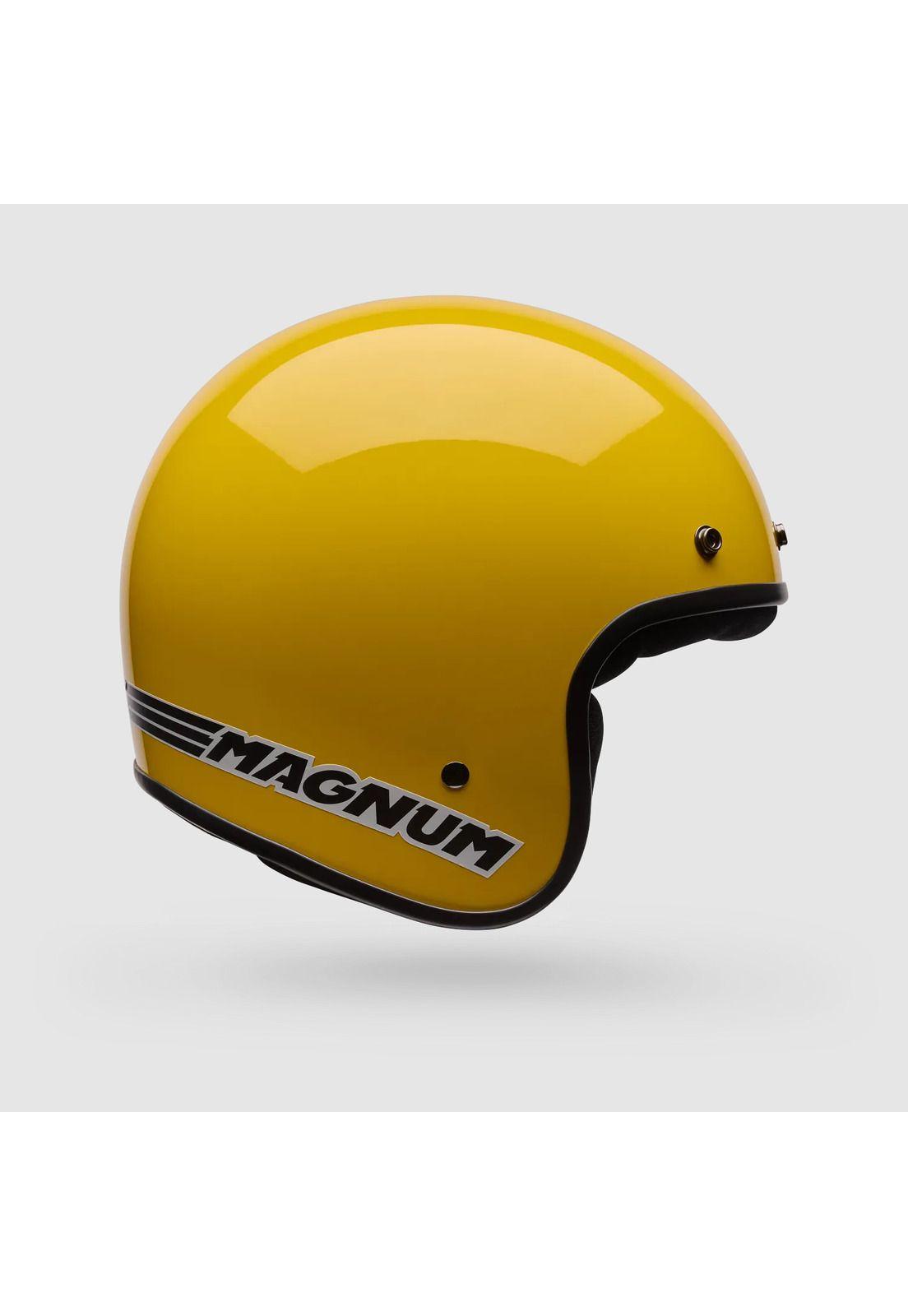 Casco Moto Calle Magnum Solid Amarillo Bell-0