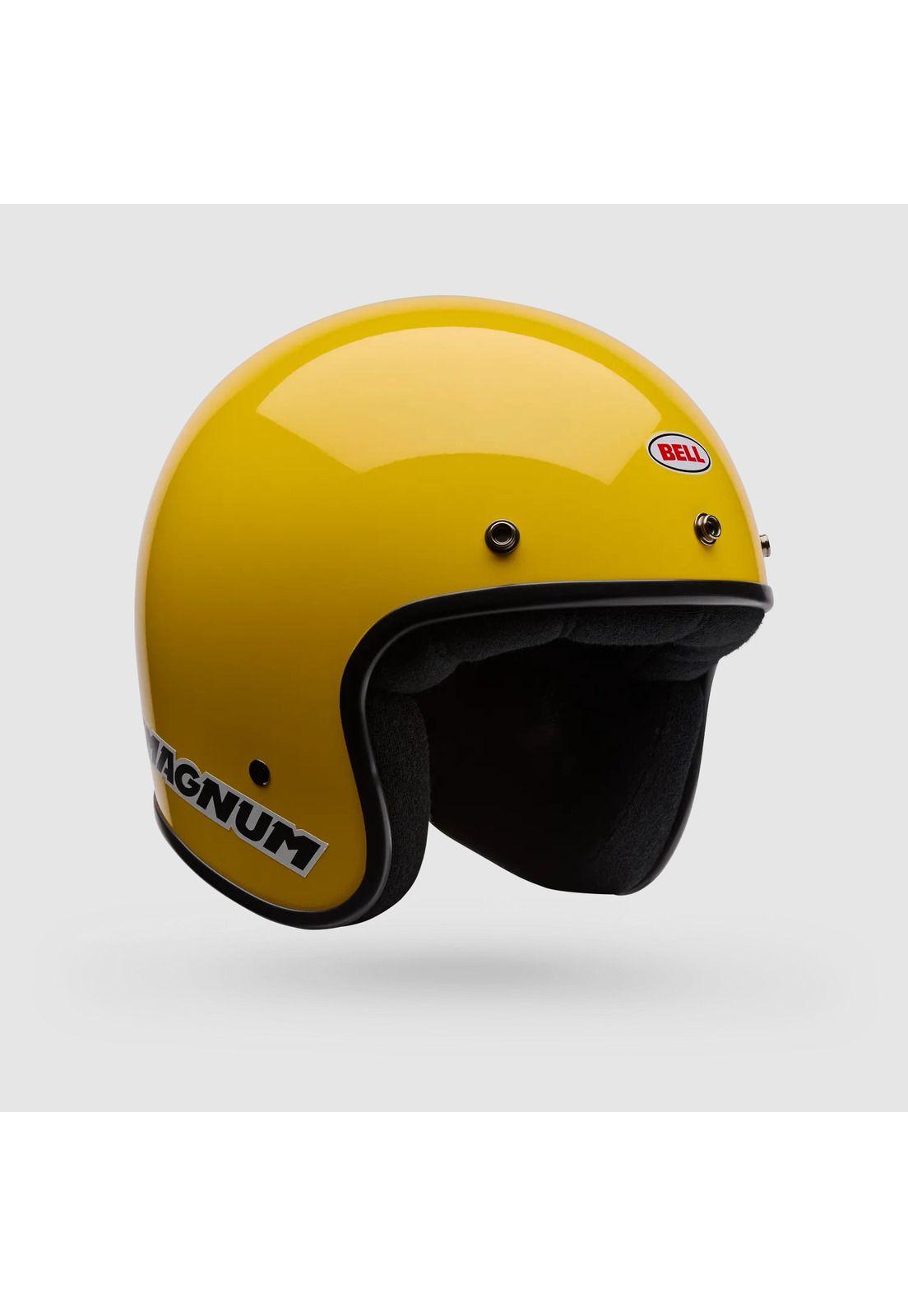 Casco Moto Calle Magnum Solid Amarillo Bell-1
