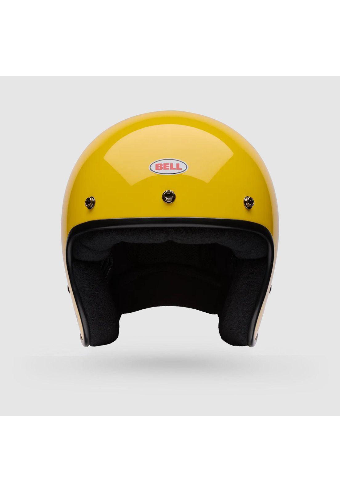 Casco Moto Calle Magnum Solid Amarillo Bell-2