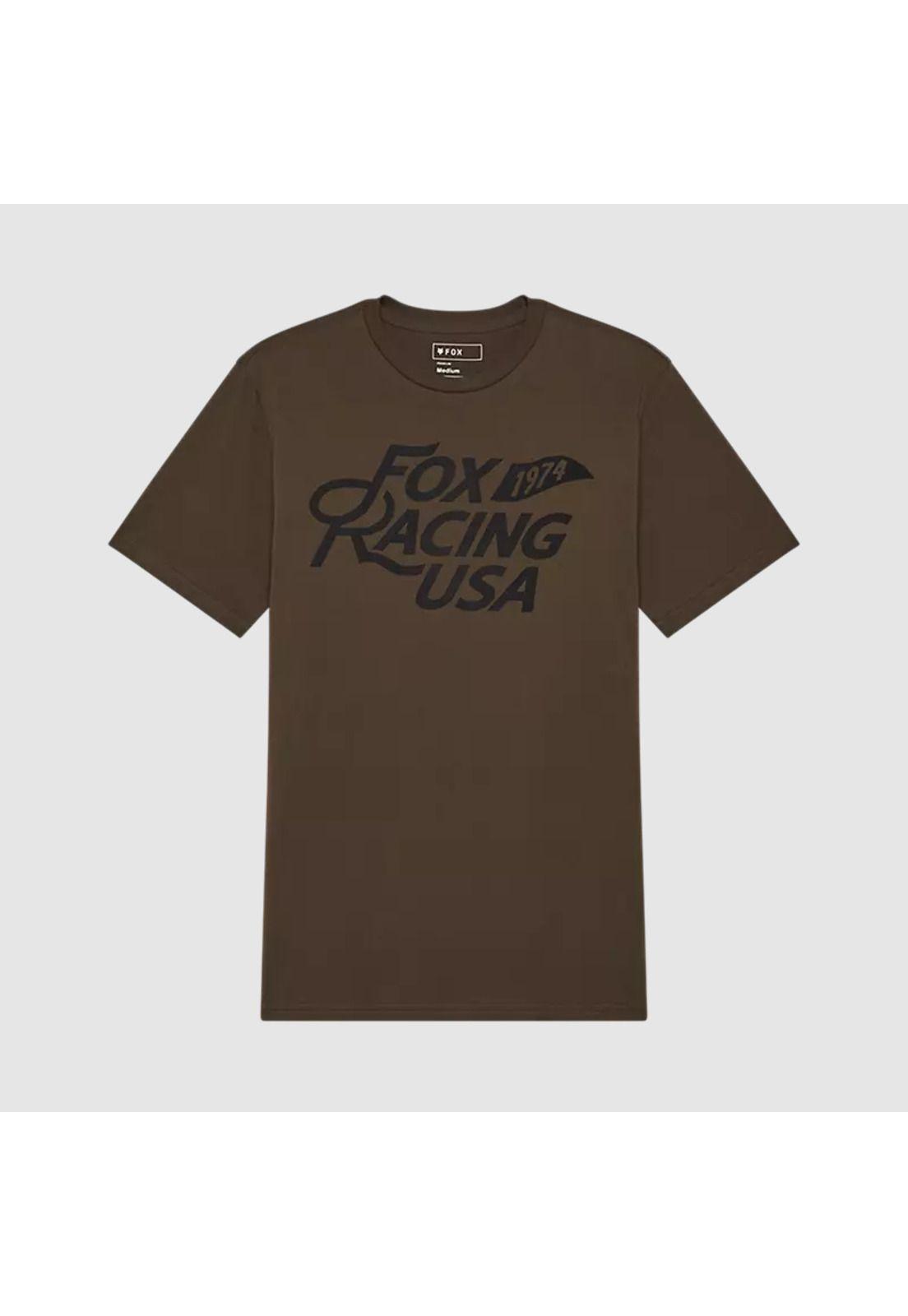 Polera Lifestyle Flag Premium Verde Oscuro Fox-0