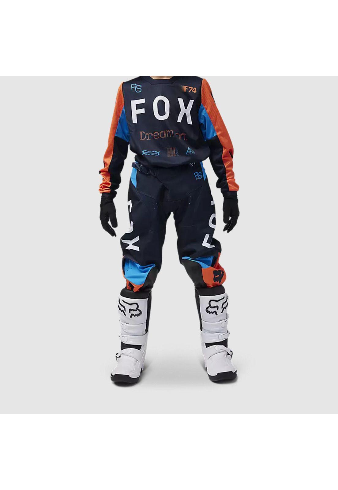 Pantalon Moto Niño 180 Race Spec Azul Fox-2