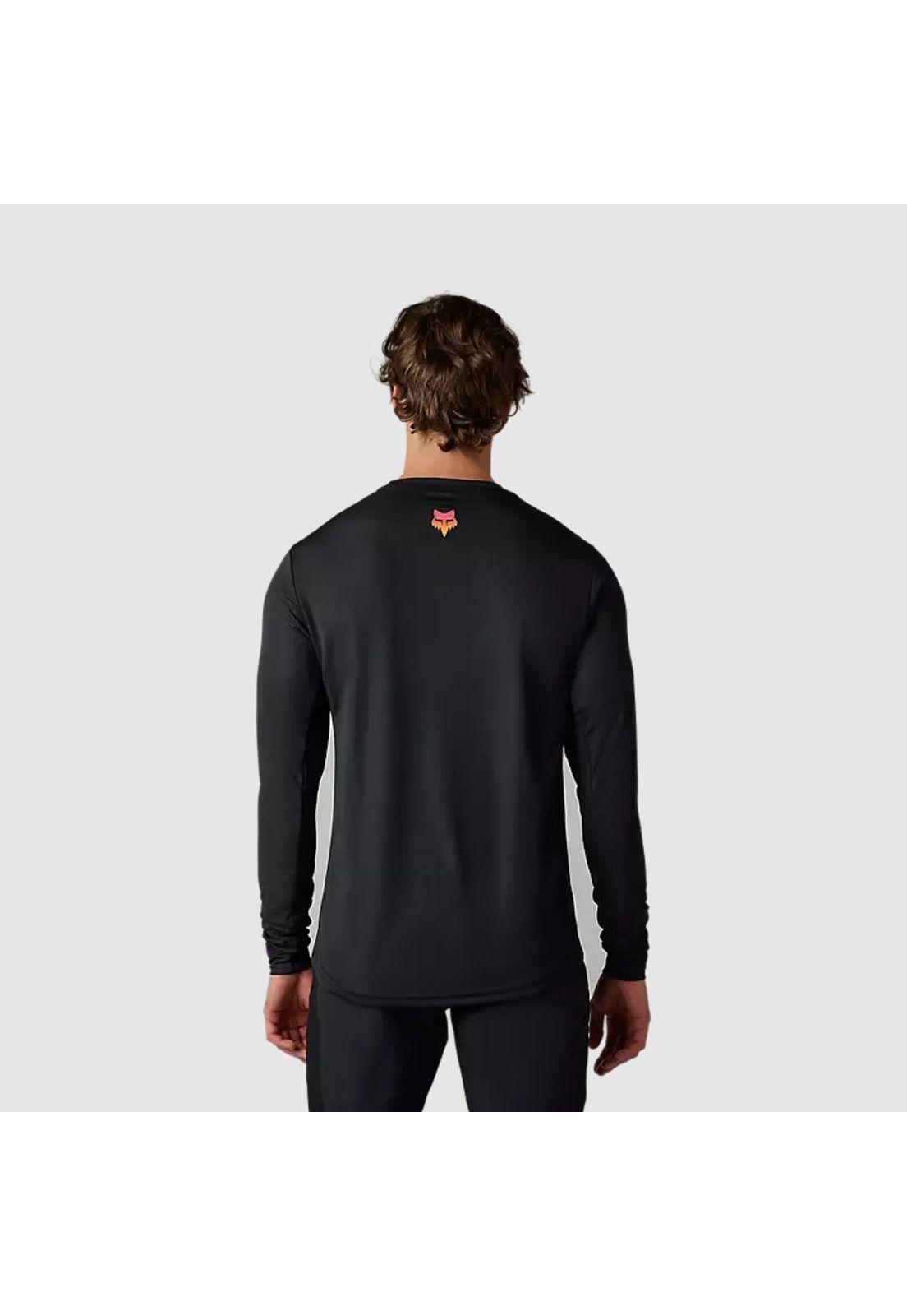 Polera Bicicleta Ranger Dose Manga Larga Negro Fox-2