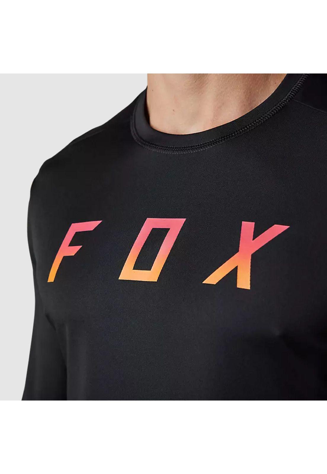 Polera Bicicleta Ranger Dose Manga Larga Negro Fox-3
