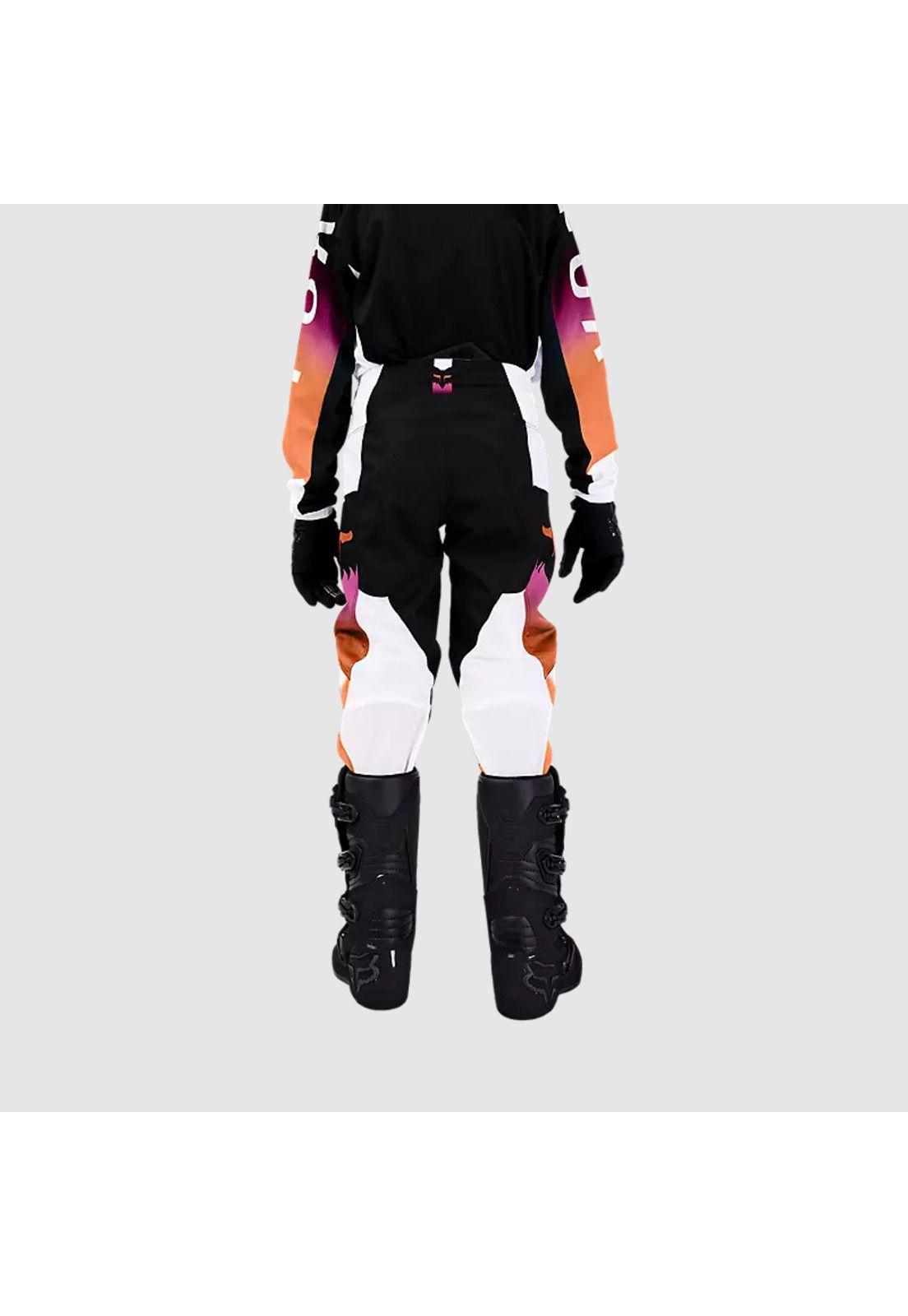 Pantalon Moto Niña 180 Flora Negro/Rosado Fox-4