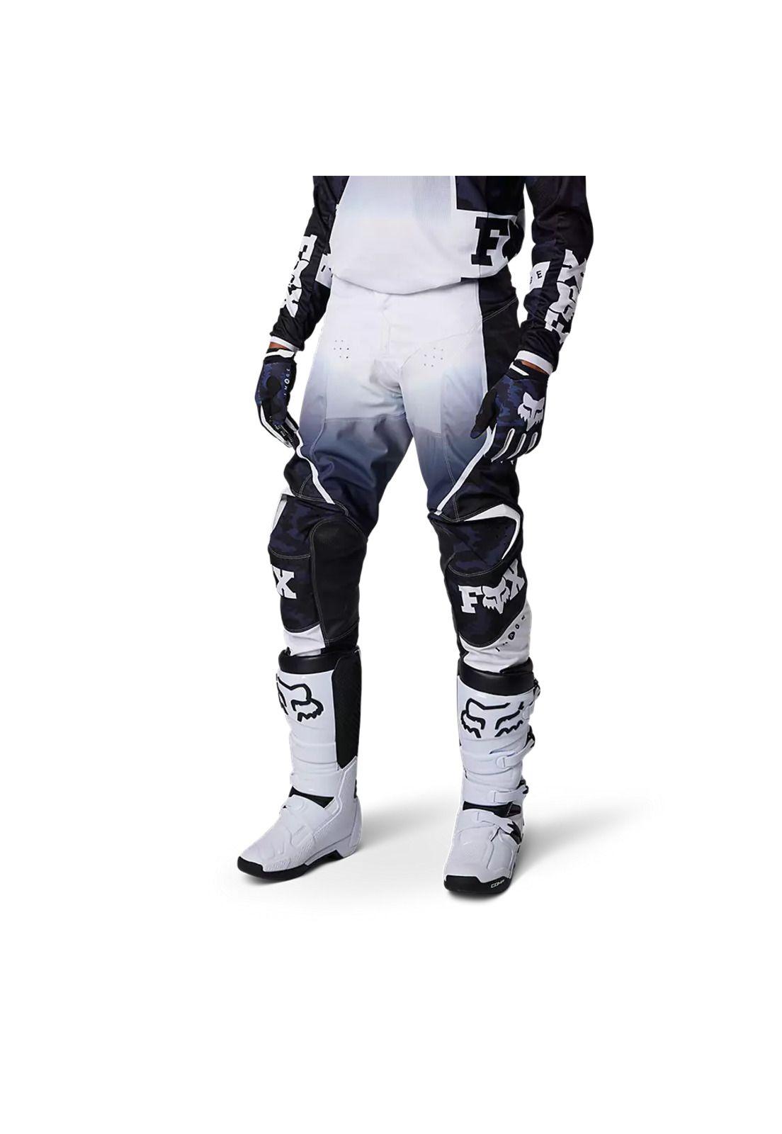 Pantalon Moto 180 Nuklr Azul/Blanco Fox-1