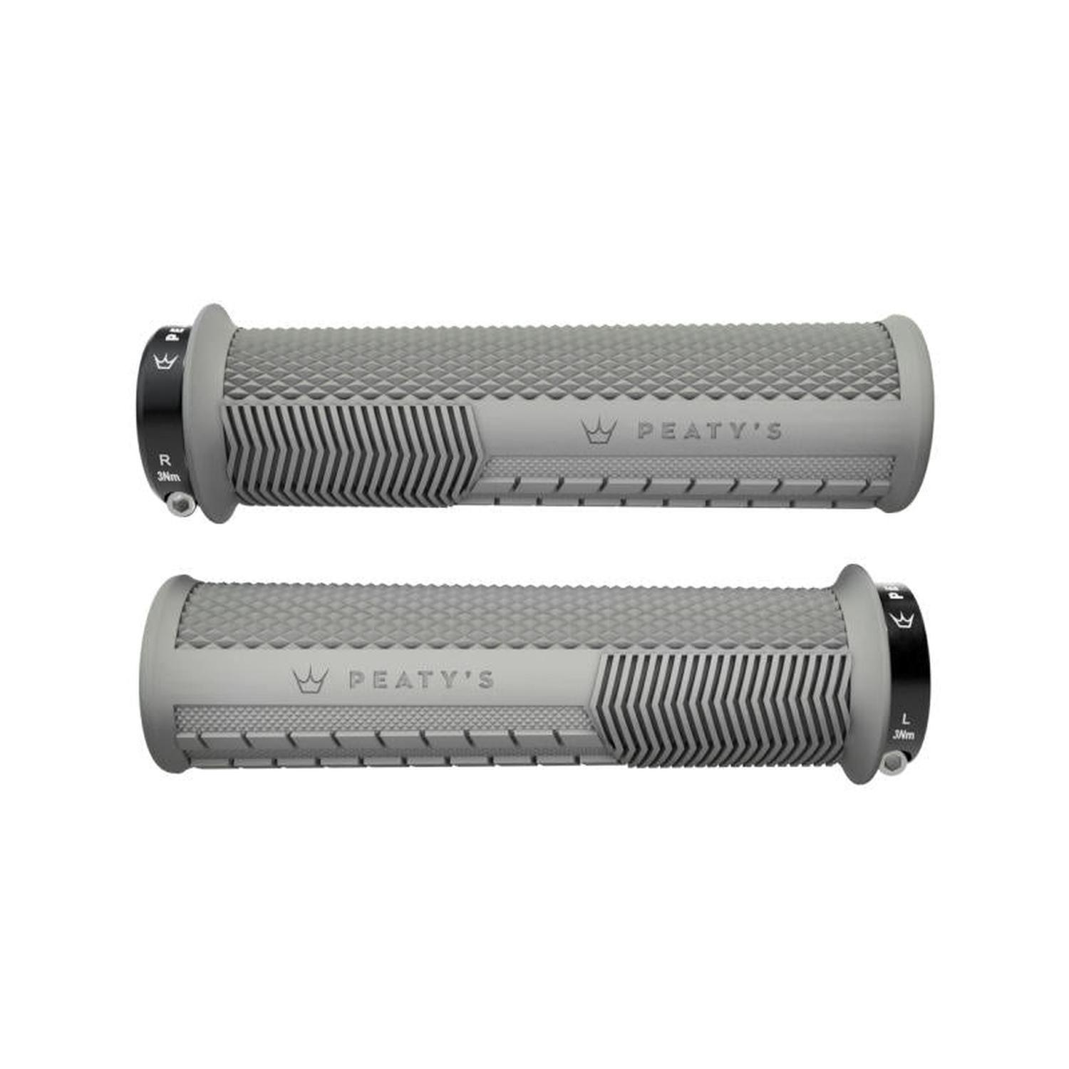 Puños Bicicleta Knurl Grueso Gris Peatys-0