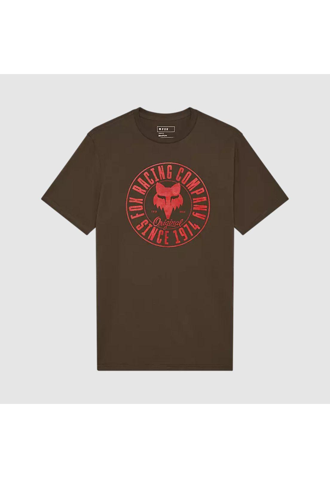 Polera Lifestyle Emblem Premium Verde Oscuro Fox-0