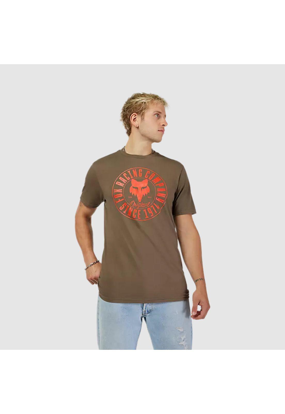 Polera Lifestyle Emblem Premium Verde Oscuro Fox-2
