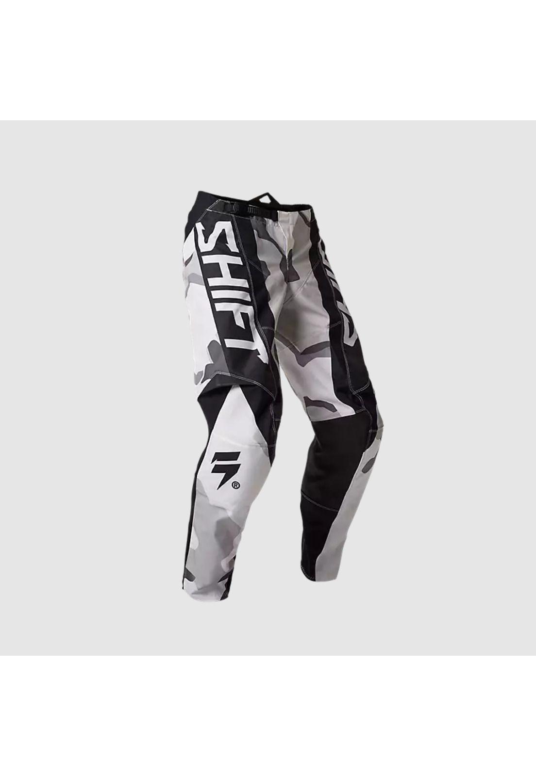 Pantalon Moto White Label Posn Blanco Camo Shift-0