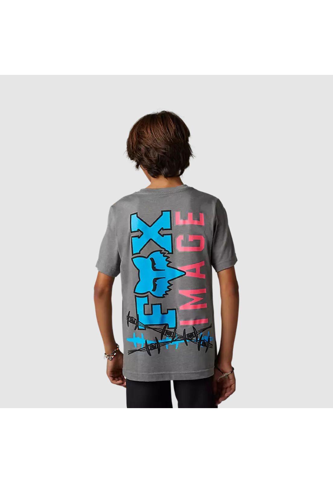 Polera Lifestyle Niño Barb Wire Gris Fox-1