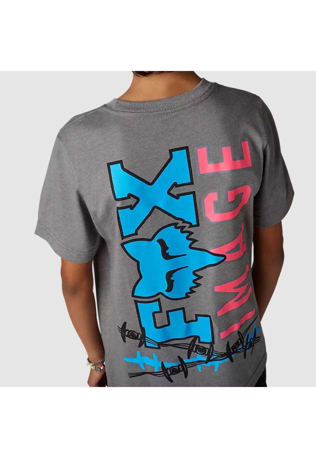 Polera Lifestyle Niño Barb Wire Gris Fox-2