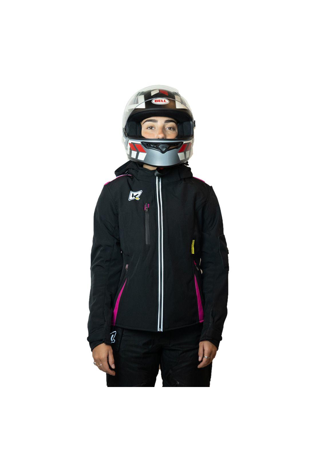 Chaqueta Moto Calle Mujer Pinky Negro/Rosado KMZ-0