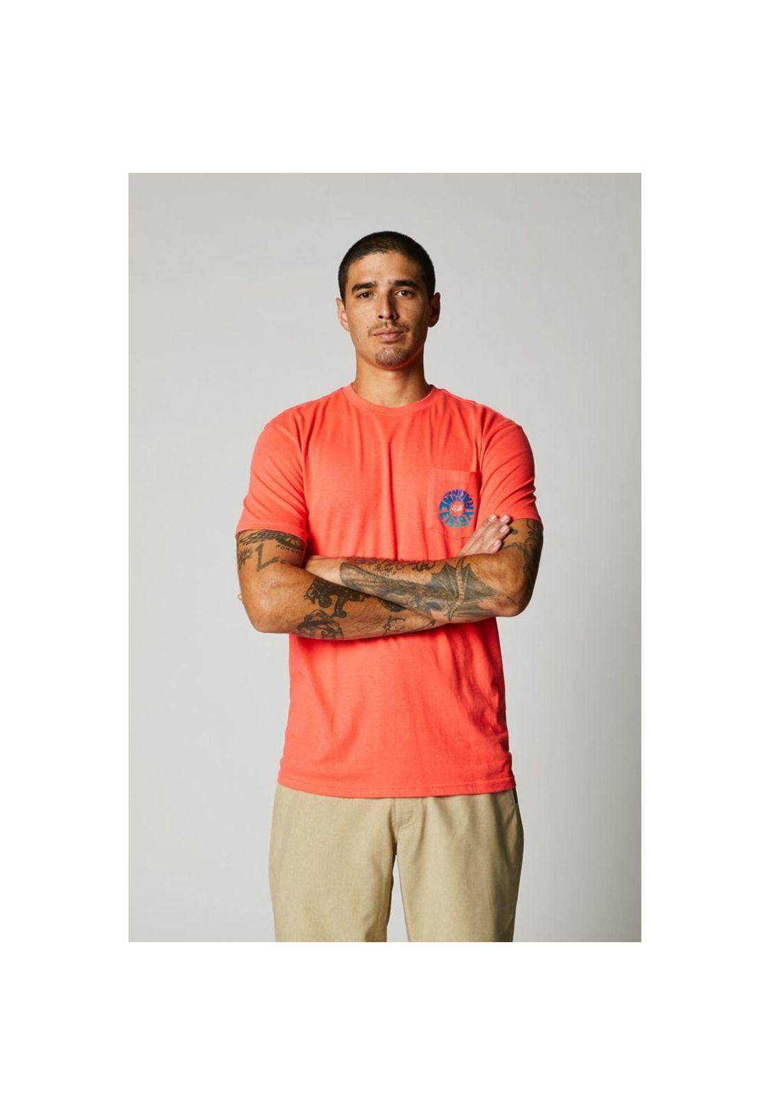 Polera Lifestyle Revolver SS Pocket Tee Naranja Fox-0