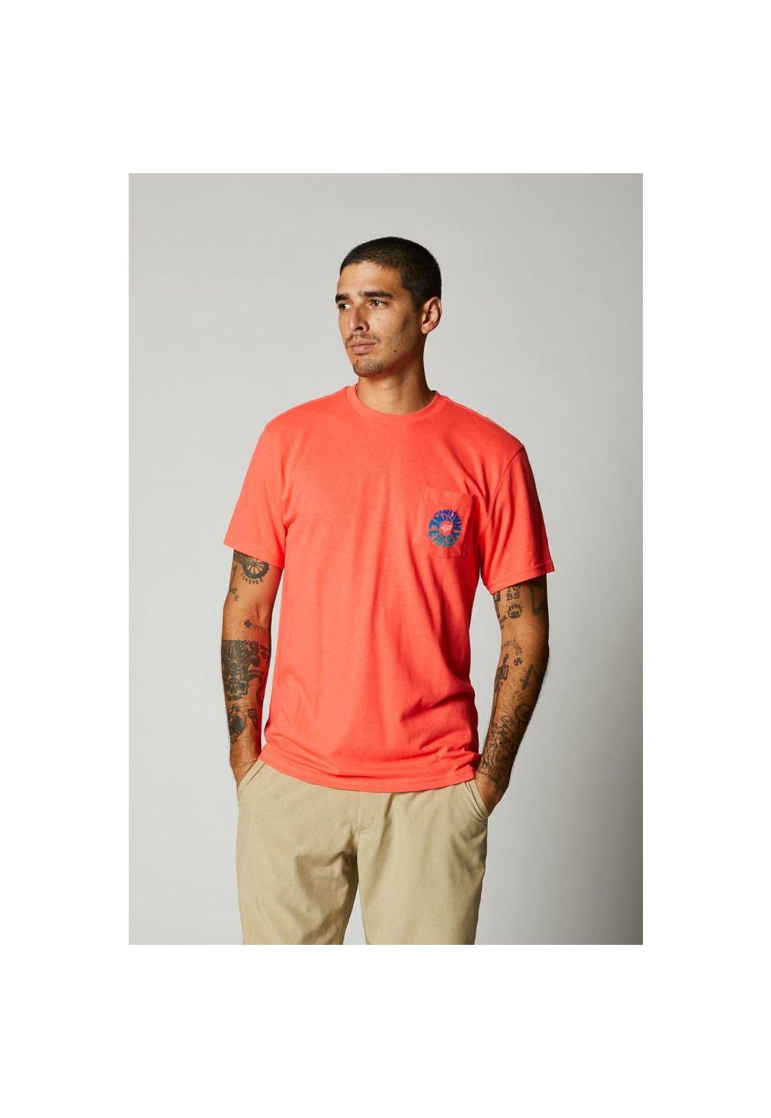 Polera Lifestyle Revolver SS Pocket Tee Naranja Fox-2