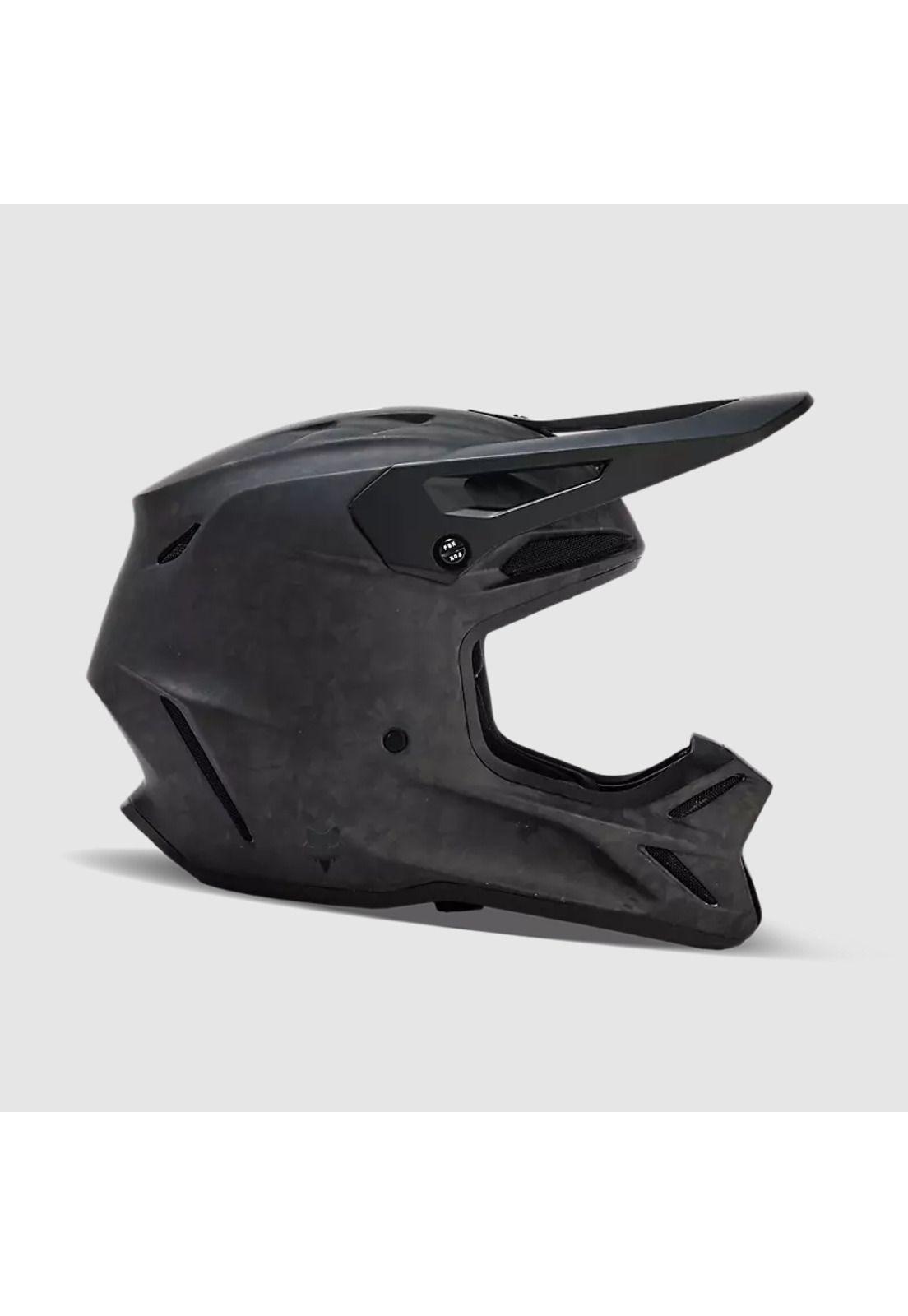 Casco Moto V3 RS Carbon Solid Negro Matte Fox-1
