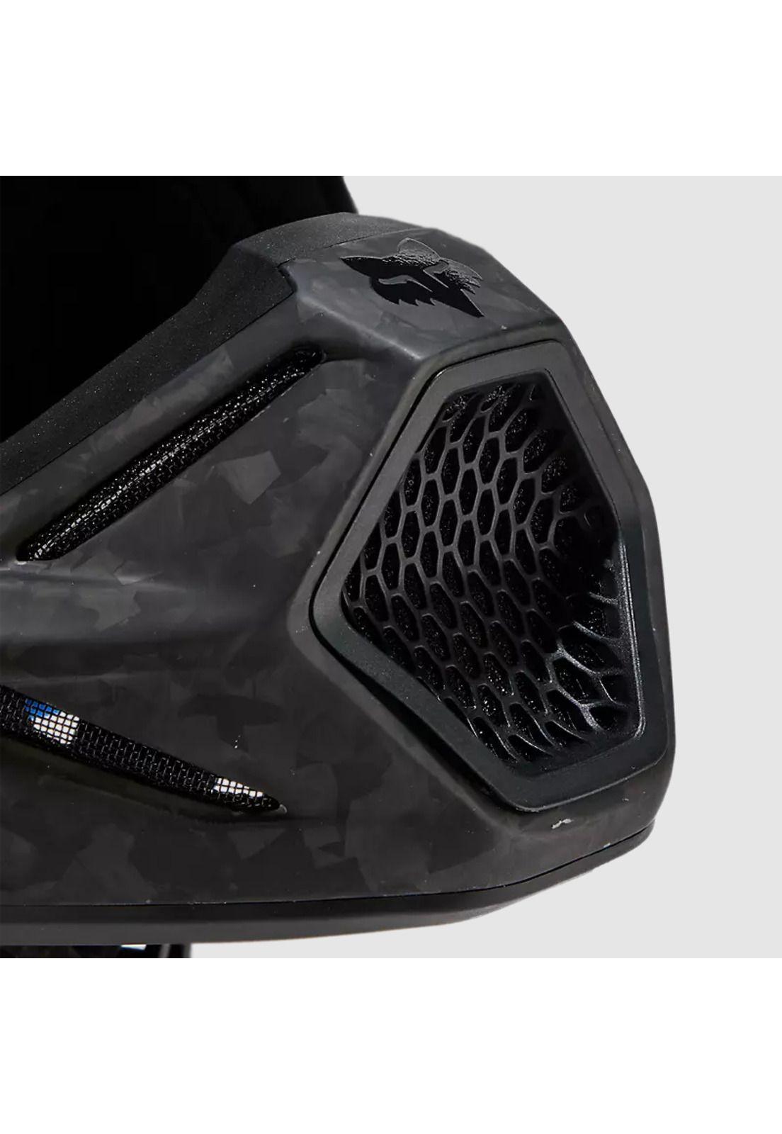 Casco Moto V3 RS Carbon Solid Negro Fox-5