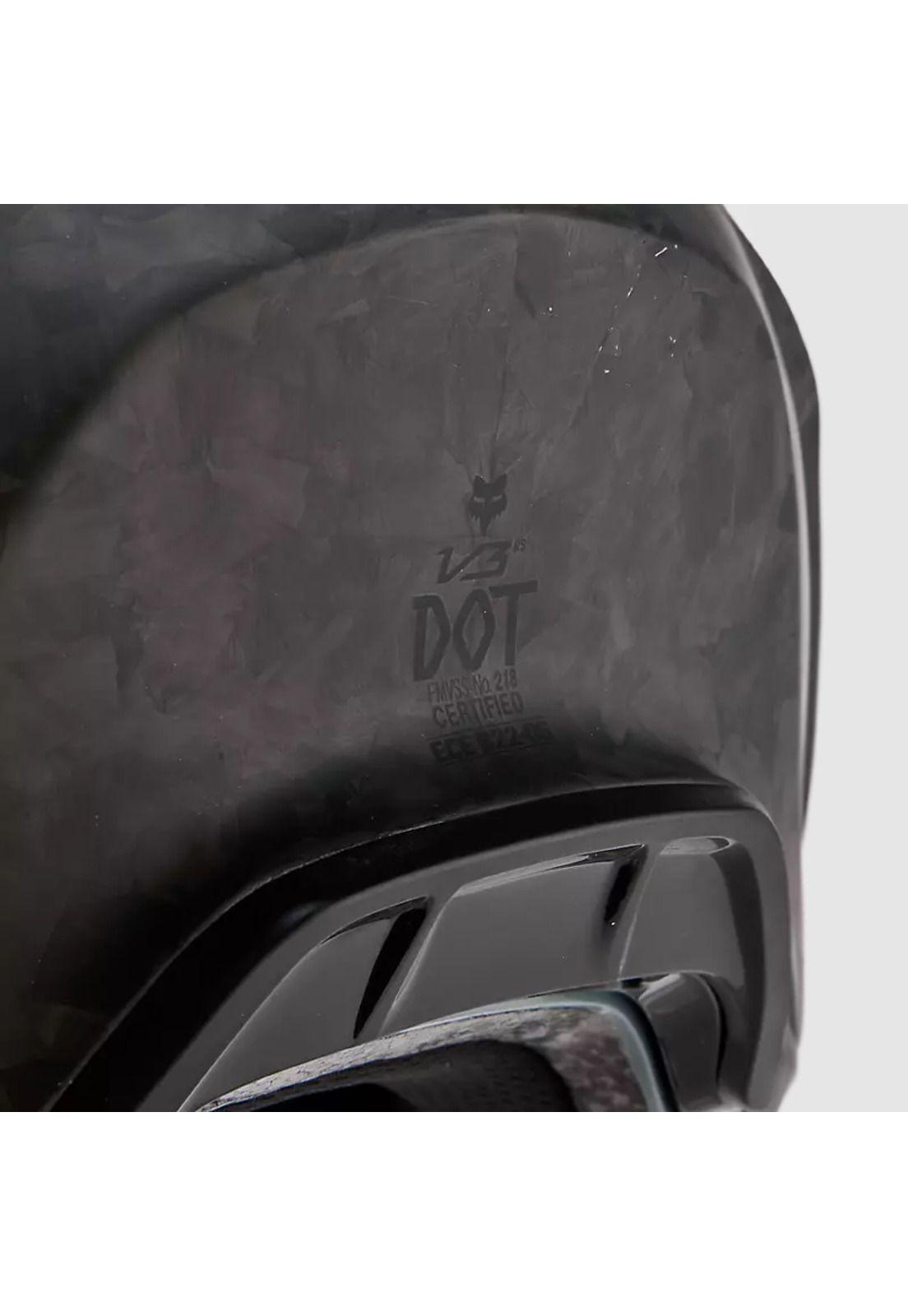 Casco Moto V3 RS Carbon Solid Negro Fox-6