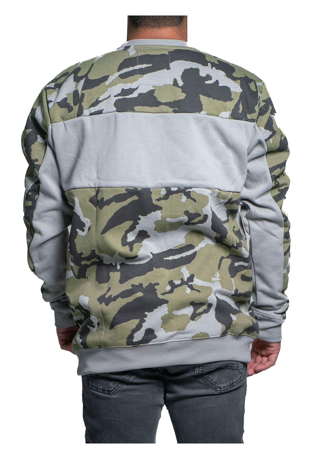 Poleron Lifestyle Refract Crew Negro Fox-2