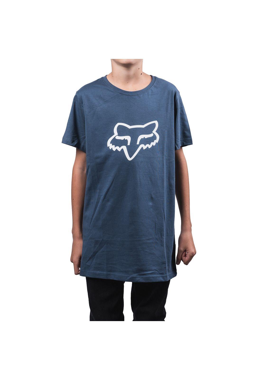 Polera Lifestyle Niño Legacy Head Azul Fox-0